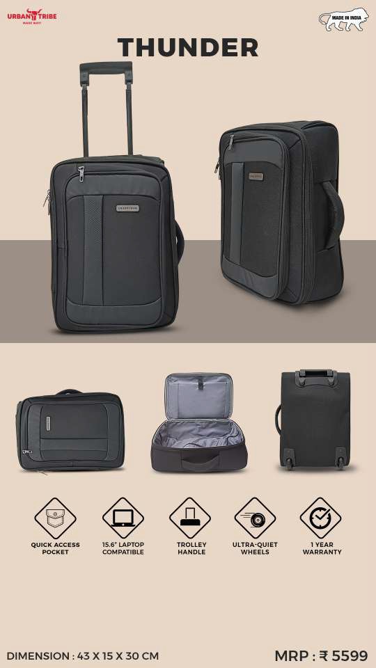 THUNDER – Compact Laptop Overnighter Trolley